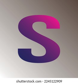 S text gradient color letter mark logo template vector design. colorful logotype S capital letter. Alphabet S letter t-shirt design. 