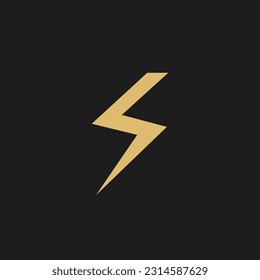 S thunder Minimalist and simple logo design
