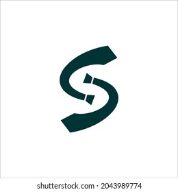 S and tie logo vector template sign