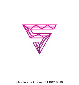 S Triangle Logo, einfaches Design
