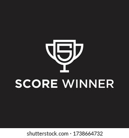 S trophy logo. Trophy logo