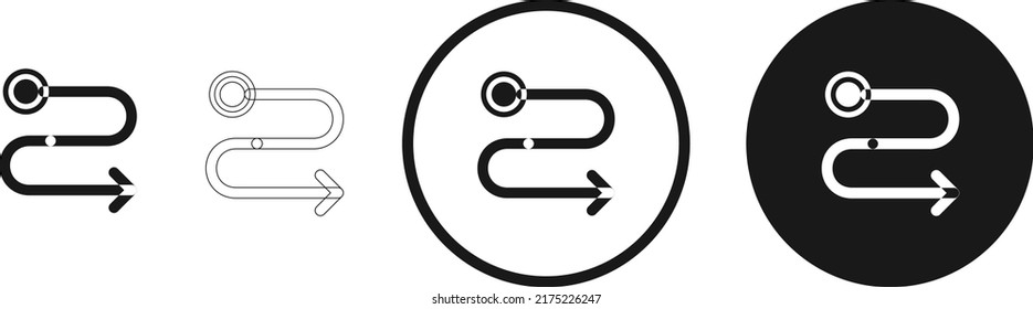 s turn left icon . web icon set . icons collection. Simple vector illustration.