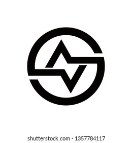 s typography abstract icon vector logo