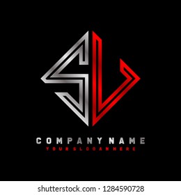 S U initial letter, modern logo design template vector