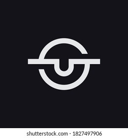 S U letter logo design symbol vector template