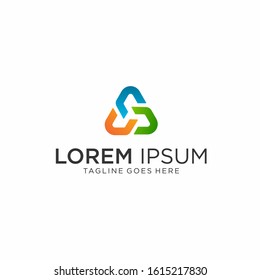 S A U LETTER LOGO SIMPLE TRIANGLE VECTOR