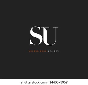 S & U letters Joint logo icon vector template for corporate logo and business card design.