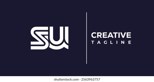 S and U logo design. SU abstract Letters Logo Monogram. This logo design is the process of creating a visual symbol that represents a brand, company, or individual.