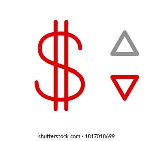 S, USD, 840, Dollar, US Banking Currency icon typography logo banner set isolated on background. Abstract concept graphic element. Collection of currency symbols ISO 4217 signs used in country