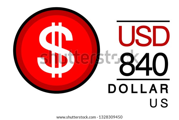 S Usd 840 Dollar Us Banking Stock Vector Royalty Free 1328309450 - 