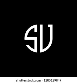 S V initial letter, modern logo design template vector 
