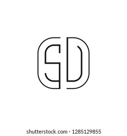 S V initial letter, modern logo design template vector 