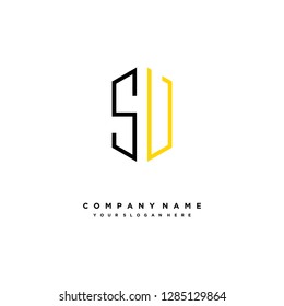 S V initial letter, modern logo design template vector 