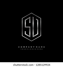 S V initial letter, modern logo design template vector 