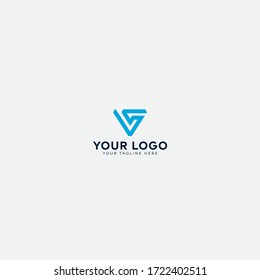 S and V letter logo modern simple