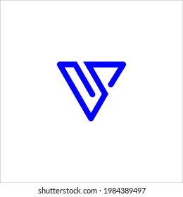 Signo vectorial de diseño del logotipo de S V