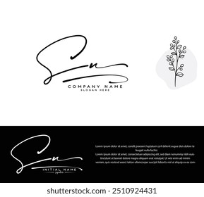S V SV initial handwriting signature logo