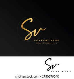 S V SV  Initial letter handwriting and signature logo.