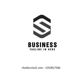 S W Hexagon logo design inspiration