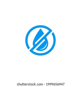 S water drop logo design
