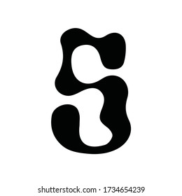 S wave font abstract symbol unique concept 