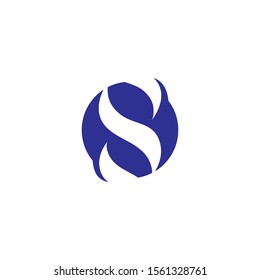 S Wave Logo Template vector symbol nature