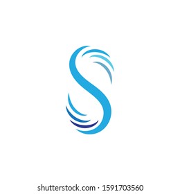 S Wave Logo Template Vector