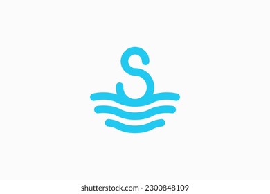 S Waves Logo Design Vector Sign 
