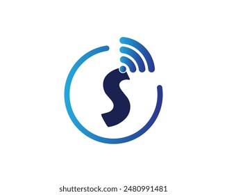 Logotipo del Vector de iconos S Wifi