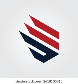 S wing icon logo 2 design illustration