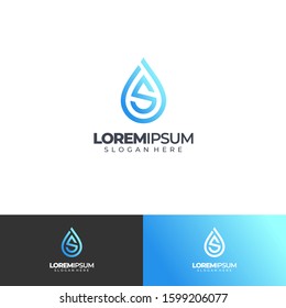 s word logo water logo business logo simple and elegant concept
