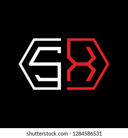 S X initial letter, modern logo design template vector 