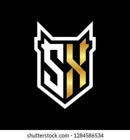 S X initial letter, modern logo design template vector 