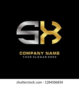 S X initial letter, modern logo design template vector 