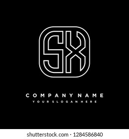 S X initial letter, modern logo design template vector 