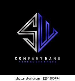 S X initial letter, modern logo design template vector