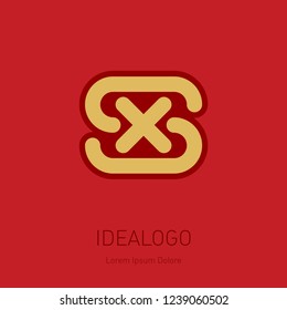 S and X initial logo. SX - Vector design element or icon. Initial monogram logotype.