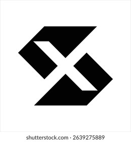 S and X letters logo design templates