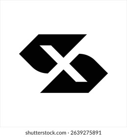 S and X letters logo design templates