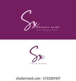  S X SX Initial letter handwriting and signature logo.
