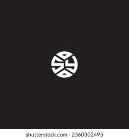 S Y Initial Letter Logo Vector element. Initial logo template