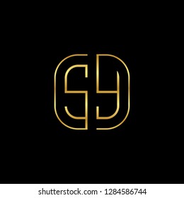 S Y initial letter, modern logo design template vector 
