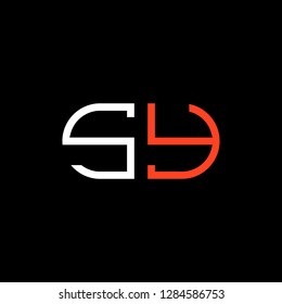 S Y initial letter, modern logo design template vector 