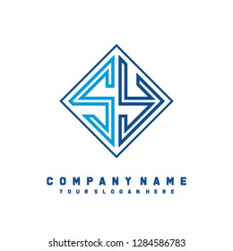 S Y initial letter, modern logo design template vector 
