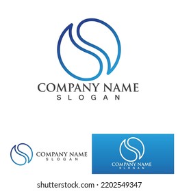 S Yin und Yang Logo, Vektorgrafik