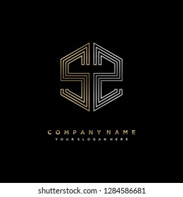 S Z initial letter, modern logo design template vector 
