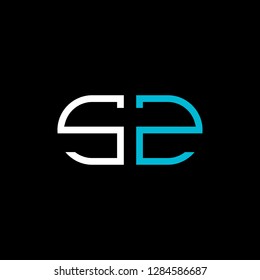 S Z initial letter, modern logo design template vector 