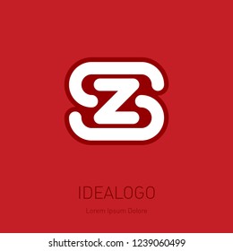S and Z initial logo. SZ - Vector design element or icon. Initial monogram logotype.