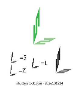 S Z L Diseño de logotipo moderno y elegante 2021. Diseño vector del alfabeto inglés. Nuevo diseño de logotipo 2021.
