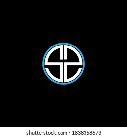 S Z letter logo custom design on black color background, sz monogram